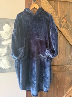 The Comfy Oversized Plush Hooded Pullover - Dark Navy
